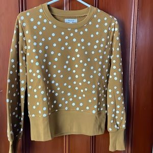 Madewell women’s S, lightweight long sleeve shirt, polka-dot detail, fitted.